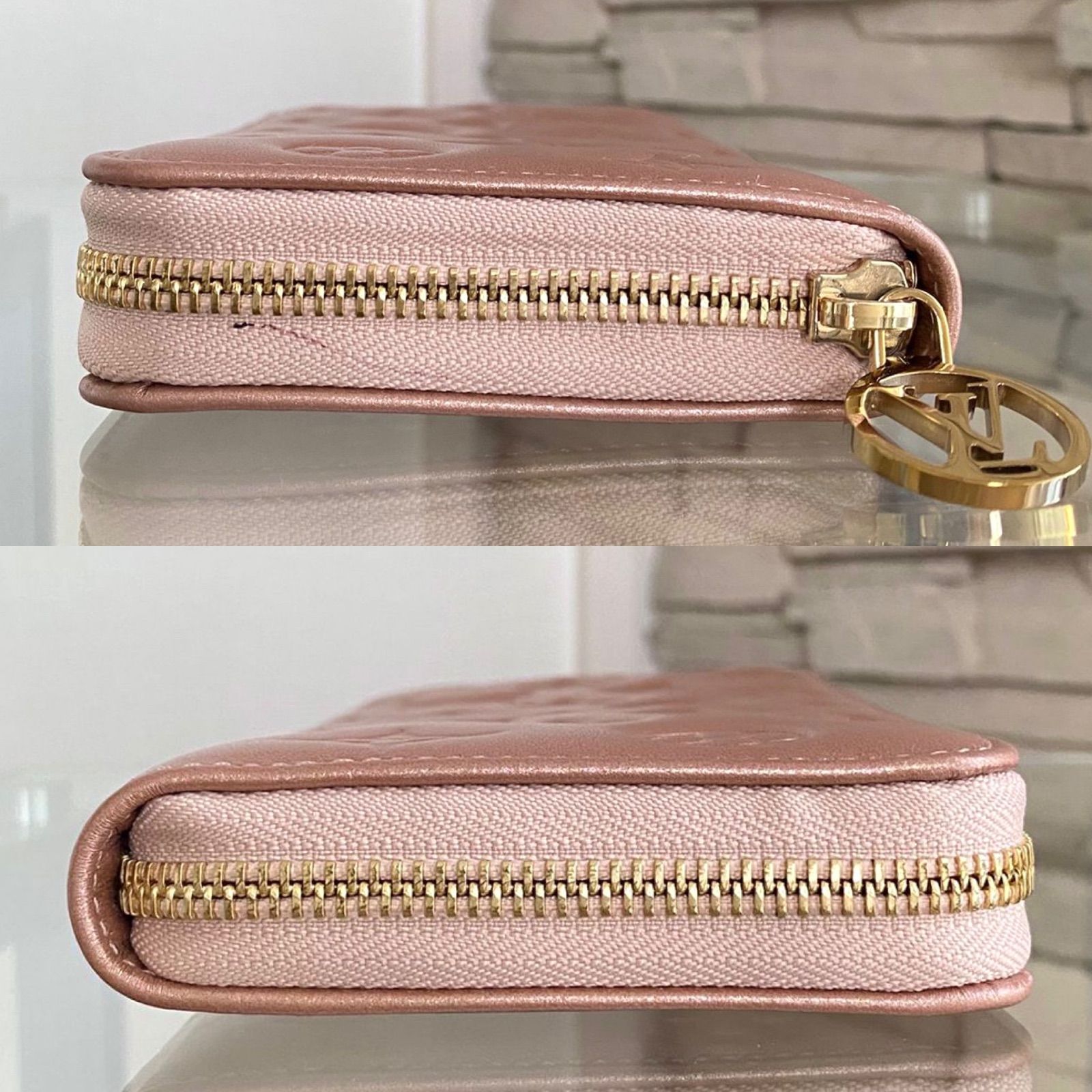 LouisVuitton 長財布(ラウンドファスナー) クッサン ローズゴールド