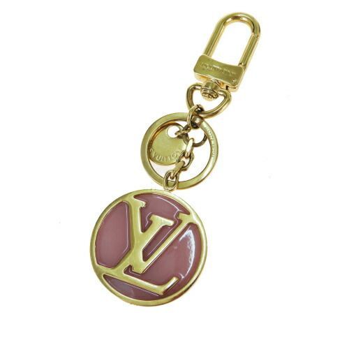 【中古】 ルイ・ヴィトン(Louis Vuitton) メタル バッグチャーム ゴールド LVサークル M67374 04GB108