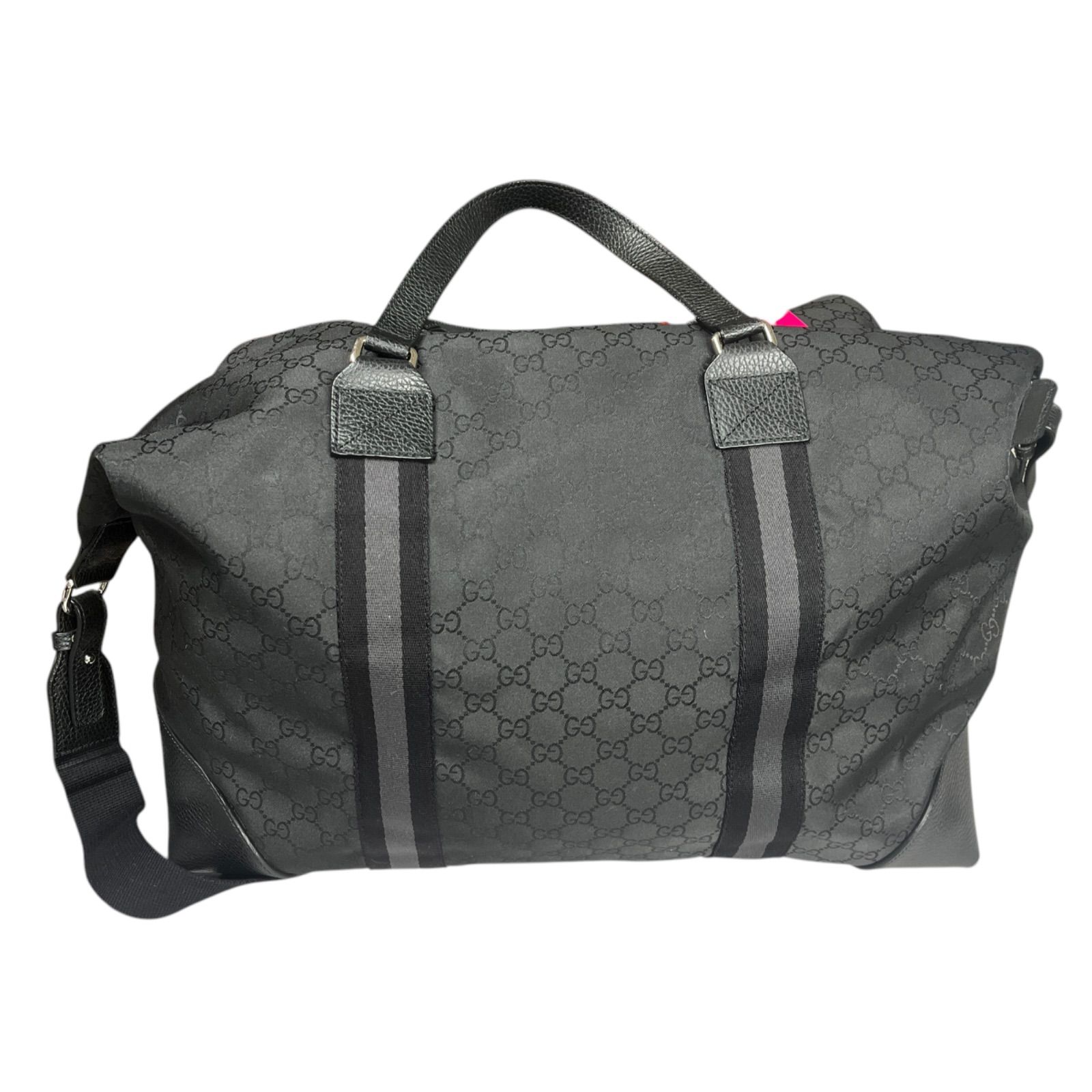 ○美品 GUCCI グッチ レザー ナイロン 旅行用 ボストンバッグ 2way 