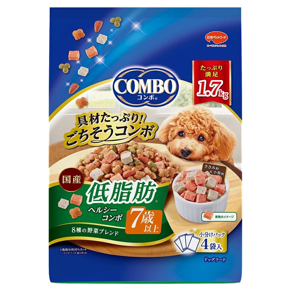 同梱不可 8個セット 日本ペットフード コンボドッグ低脂肪7歳以上1.7kg