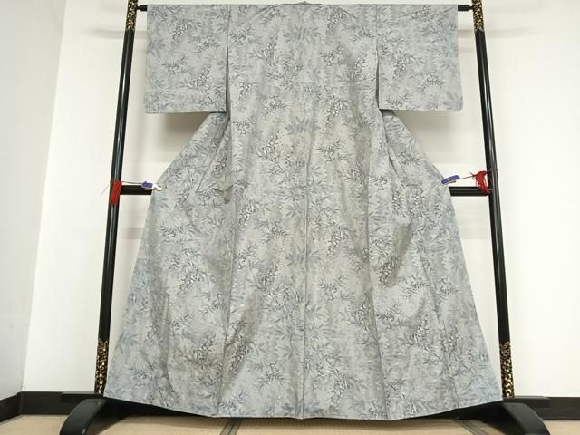 平和屋着物○本場大島紬 白大島 南天文 正絹 逸品 未使用 AAAT9474np