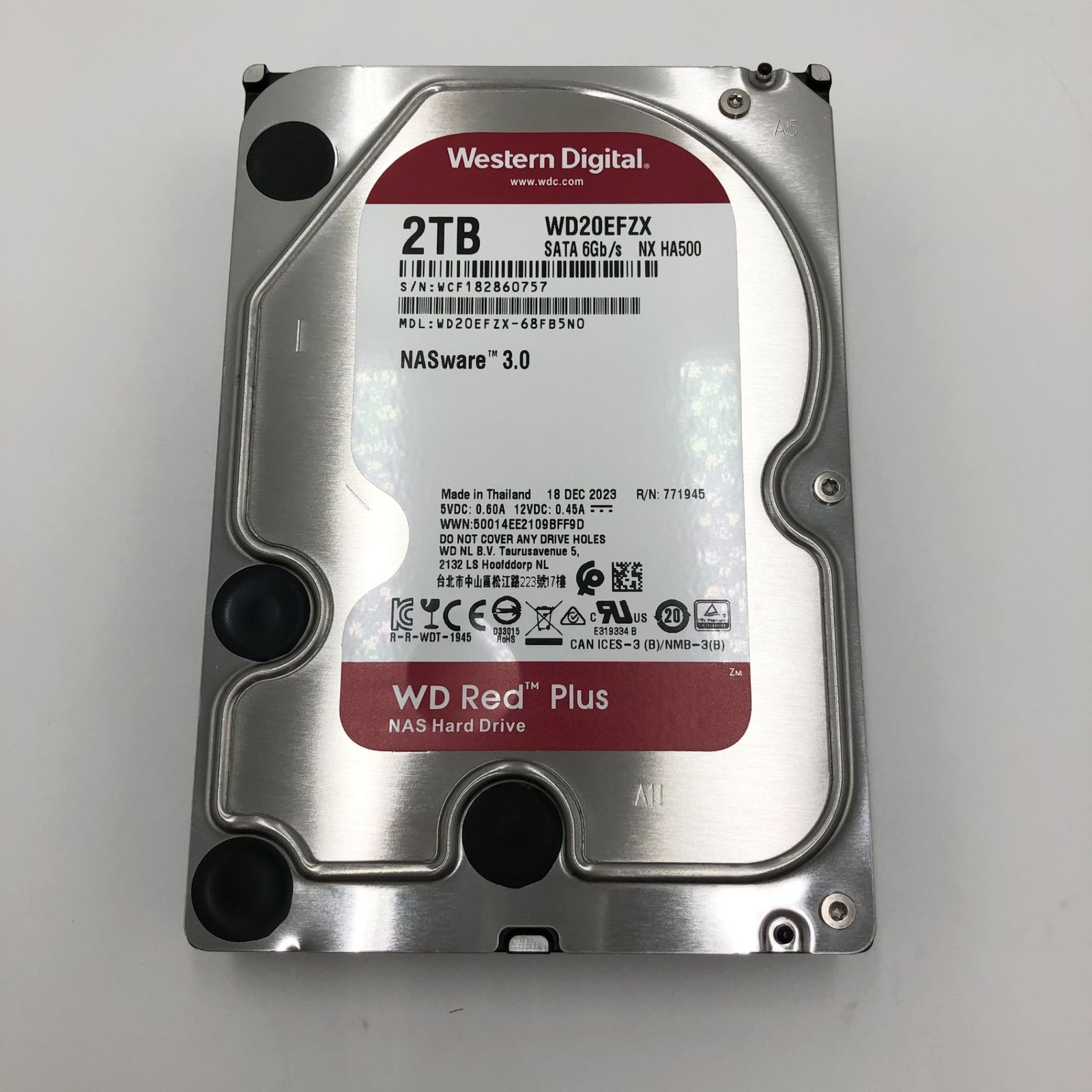 WD20EFZX [WD Red Plus（2TB 3.5インチ SATA 6G 5400rpm 128MB