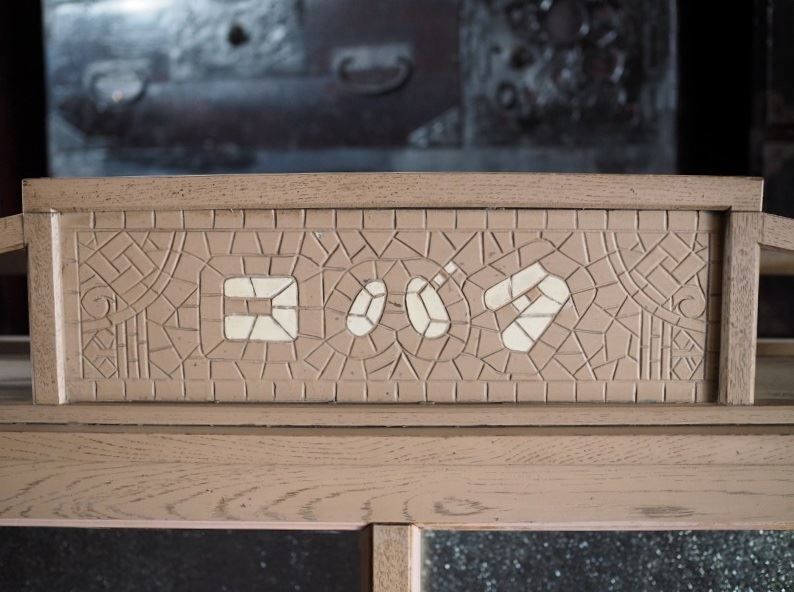 ゆらゆらガラス大正～昭和初期のタバコ屋さんガラスケース 古録展 品番S10827