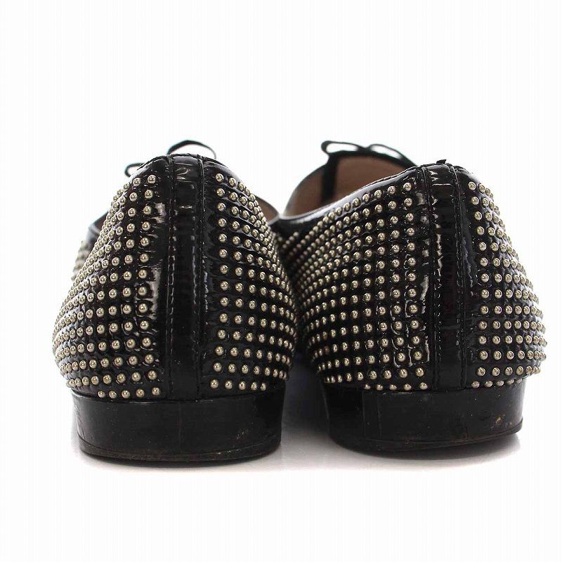 ミュウミュウ miumiu レースアップシューズ フラット スタッズ