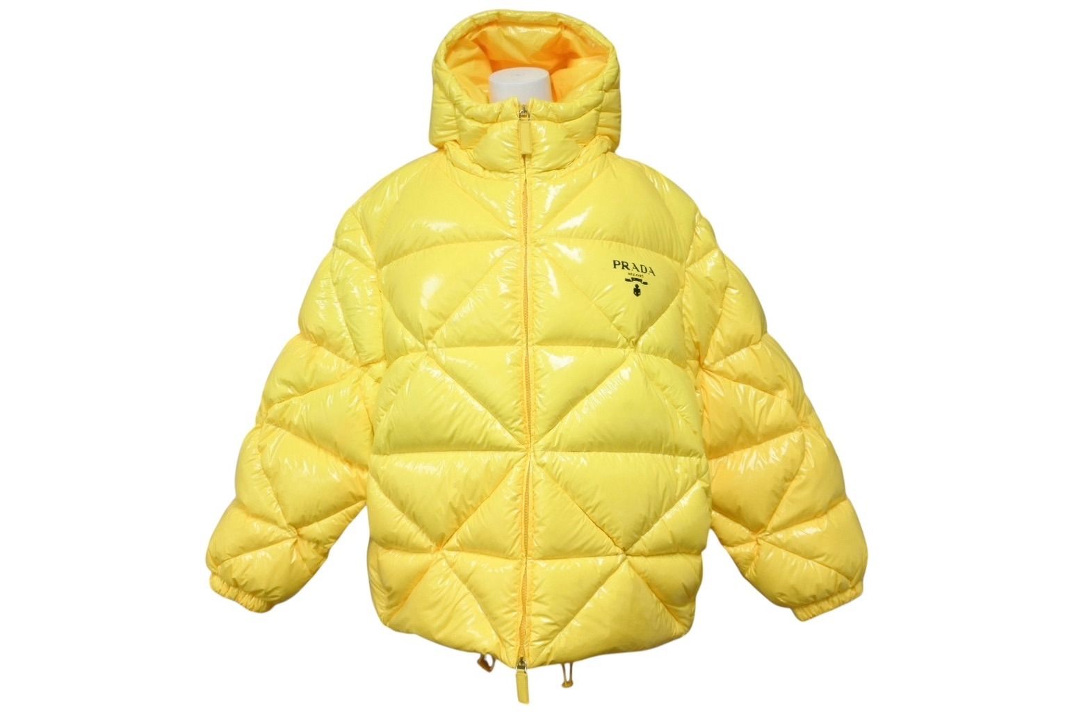 PRADA コート　イエロー　新品未使用 PRADA プラダ ナイロンジャケット 2008SS 三角ロゴプレート ACS1