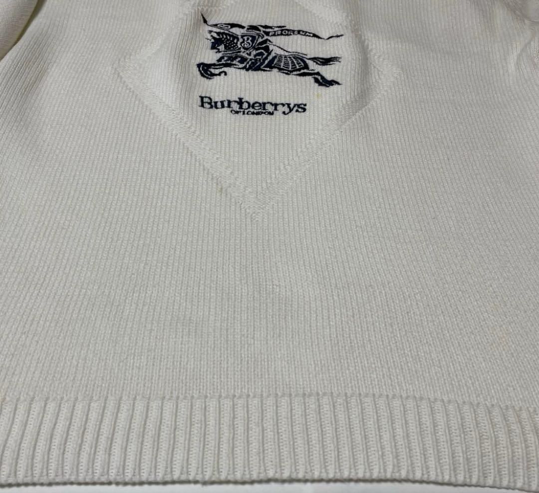 訳あり Burberrys バーバリーズ 刺?ロゴ ホワイトセーター L 【公式通販】