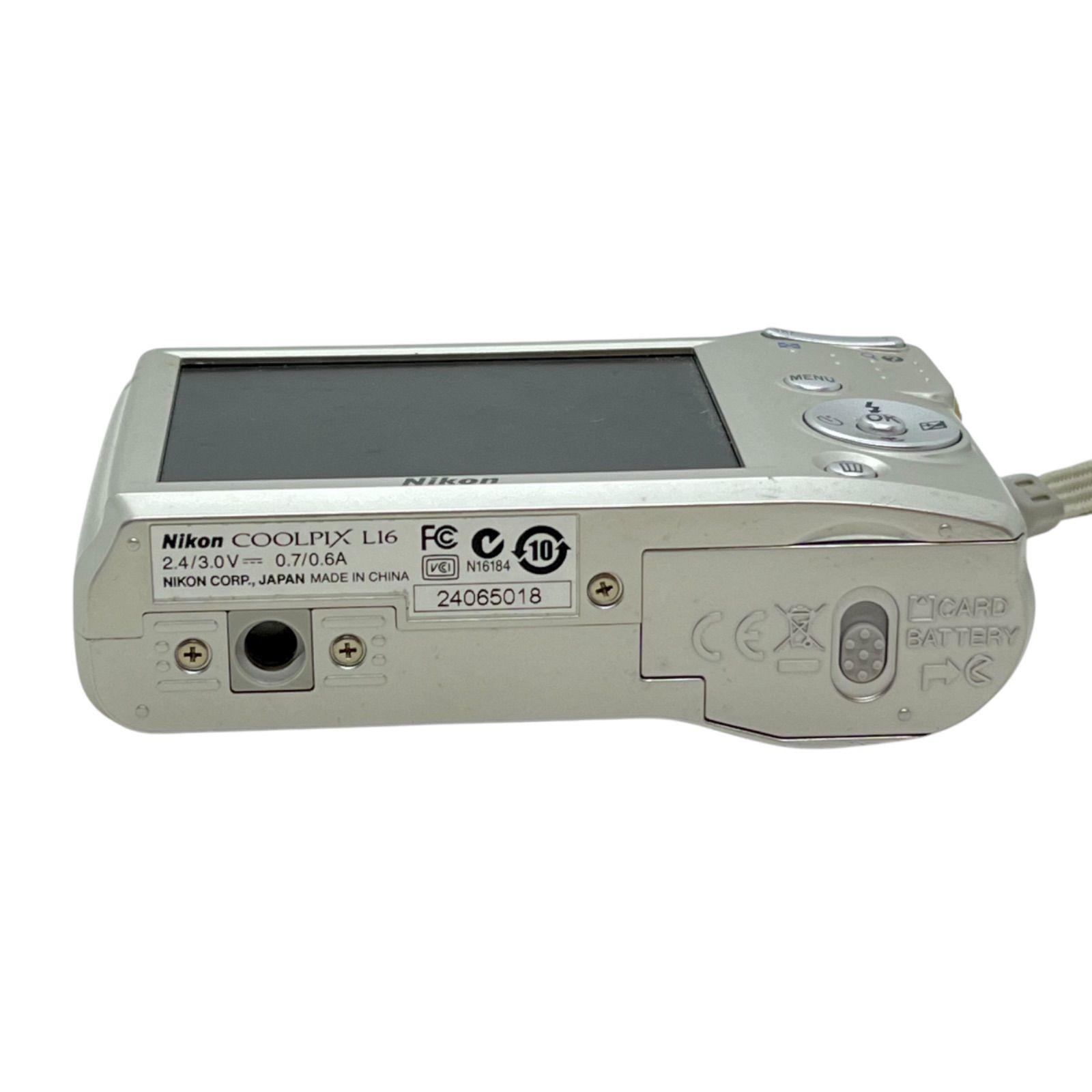 管34257】ジャンク☆NIKON ニコン COOLPIX L16 シルバー