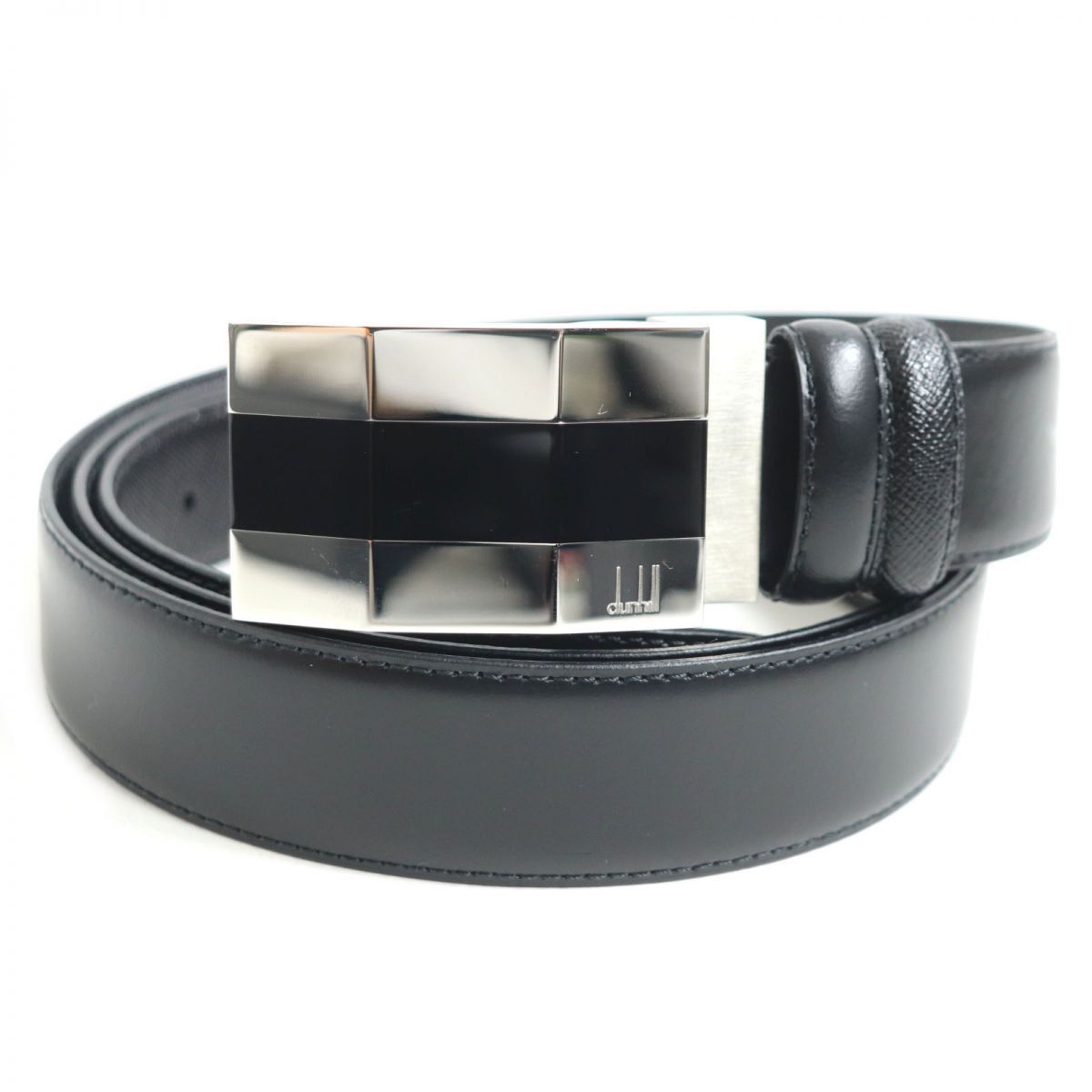 未使用品▽dunhill ダンヒル BPL145A42 ロゴ入りシルバーバックル 