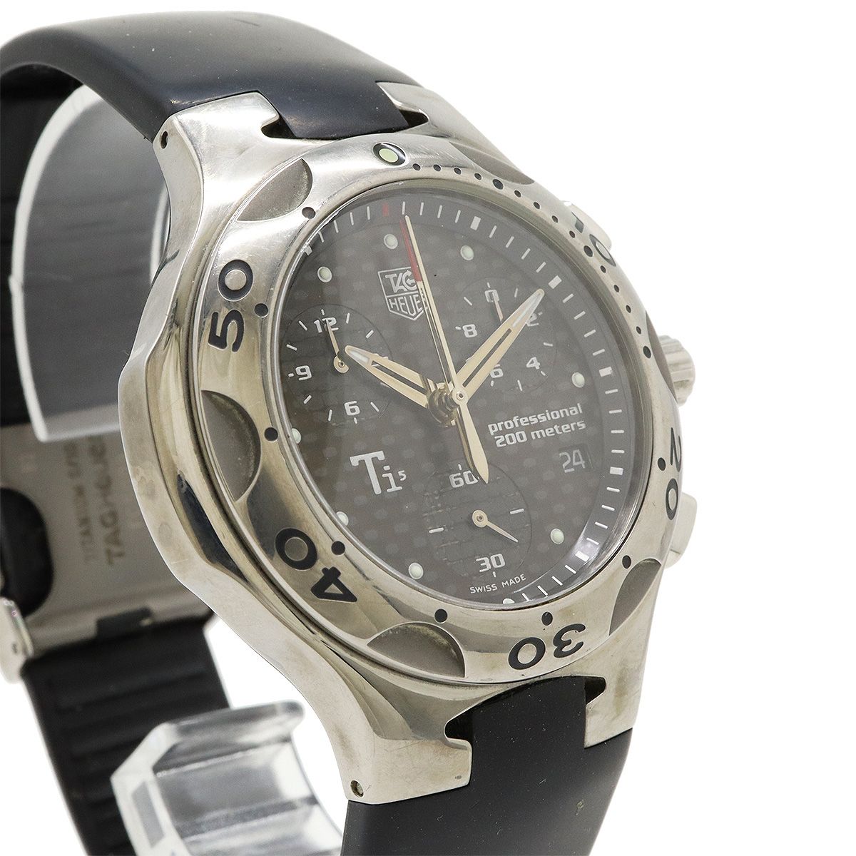 TAG Heuer タグ ホイヤー キリウム ブラックカーボン文字盤 クロノ