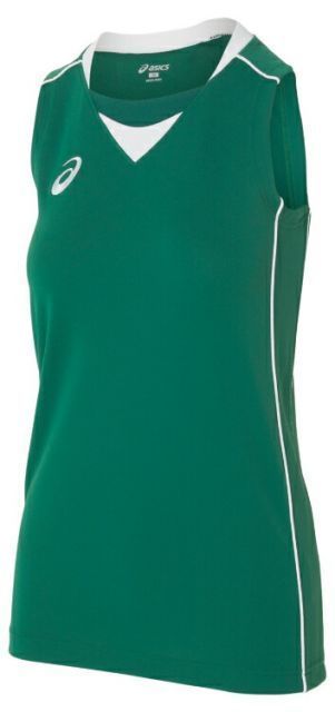 asics アシックス WSGAMESHIRT DARK GREEN O XB2355 380 | スポーツ用品 スポーツ グッズ ツール アクセサリー 雑貨 小物 使いやすい バスケットボール 衣類 レディース 女性用 O ウエア 個性 素材 緑 グリ