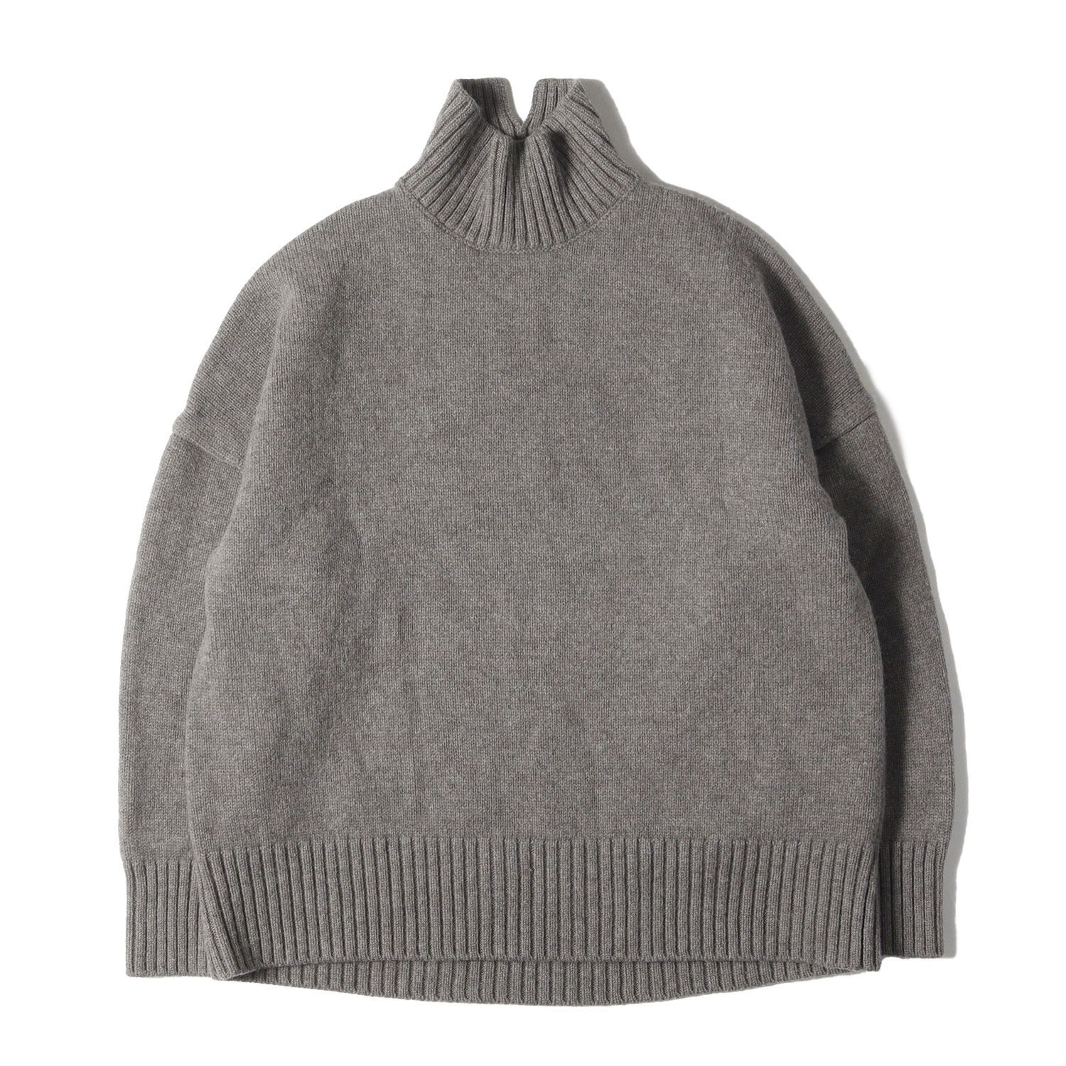 CINOH チノ ニット サイズ:44 / 21AW オーバーサイズ ハイネック ニット (OVERSIZE HI NECK KNIT 21WKN305) / グレー / トップス セーター プルオーバー【メンズ】