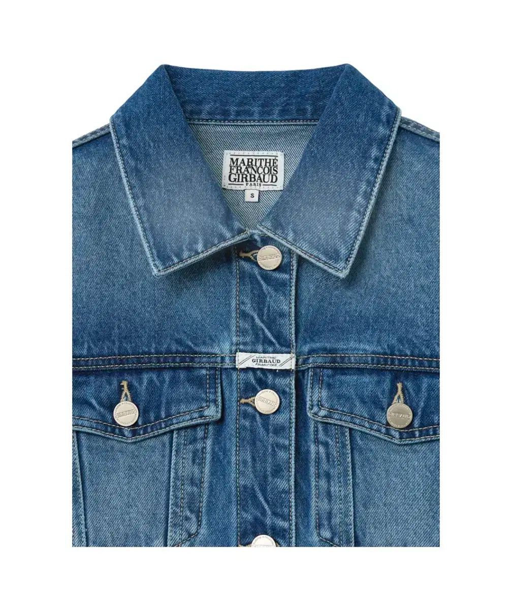 Marithe Francois Girbaud マリテフランソワジルボー デニム ジャケット W DENIM TRUCKER JACKET blue