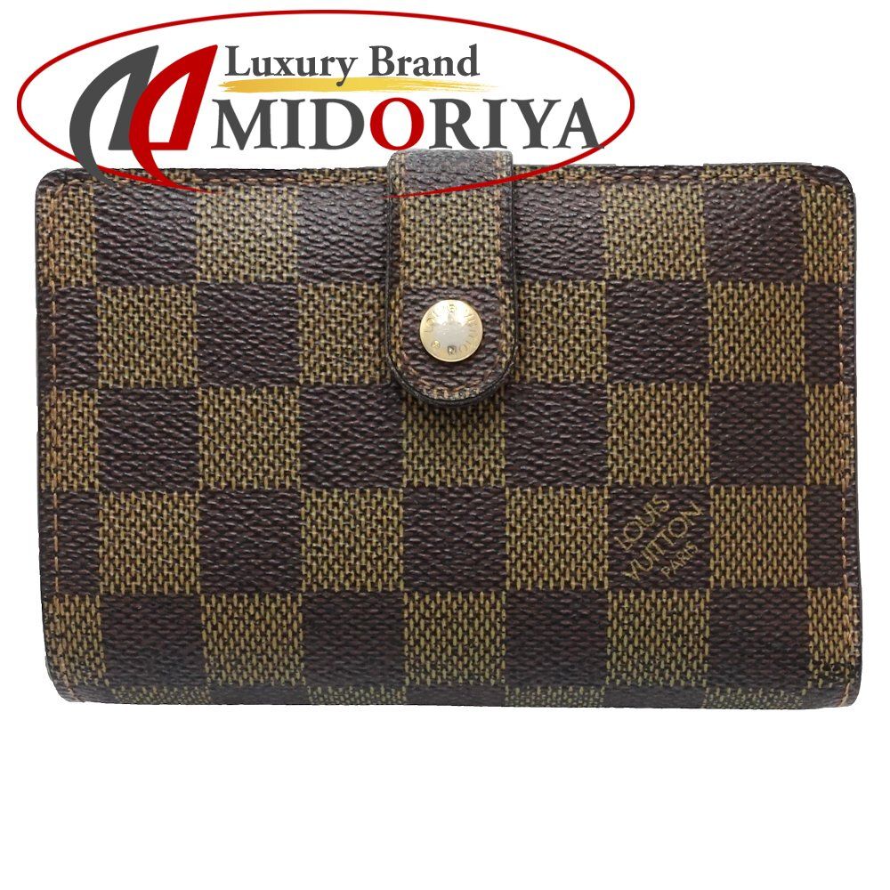 LOUIS VUITTON ルイヴィトン ダミエ 二つ折り財布 ポルトモネ ビエ ヴィエノワ N61664 エベヌ|181291
