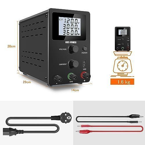 RUZIZAO 安定化電源 高精度 小型 DC 可変直流安定化電源 0-120… - メルカリ