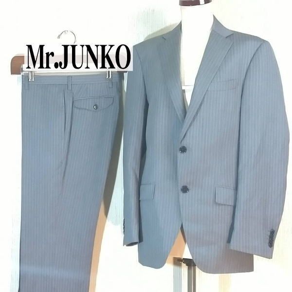 Mr.JUNKO　スーツ上下　ストライプ　総裏地