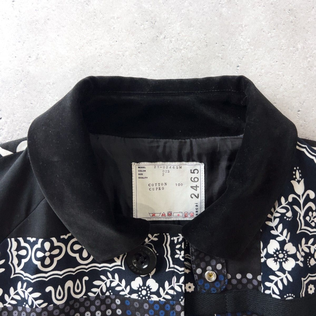 未使用 Sacai サカイ × Hank Willis Thomas Archive Print Mix Coat 21 