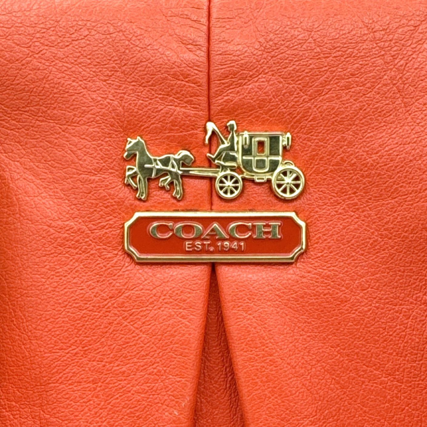 入手困難配色⭐COACH】オレンジ2WAYショルダーバッグ 21222