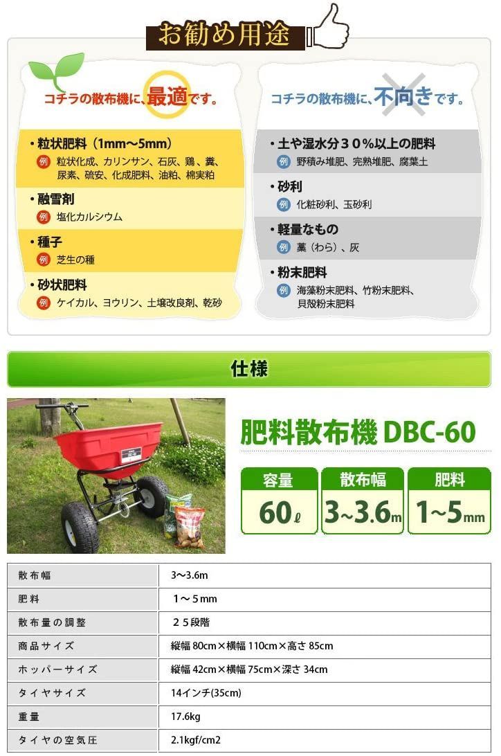 Dream Link(ドリームリンク) 肥料 散布機 60L 手押し式 暮らしGOODS メルカリ