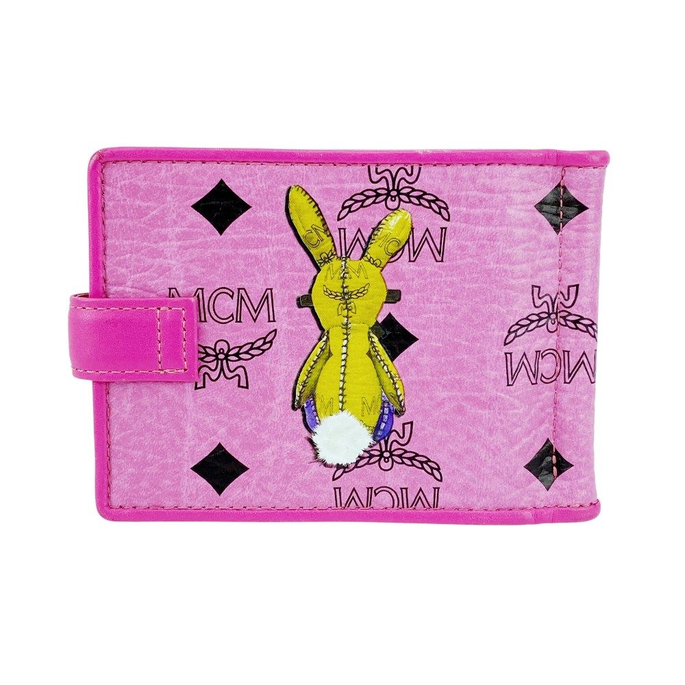 MCM マネークリップ パスケース カードケース 財布 ウサギ ラビット PVC ピンク 箱 432446 10