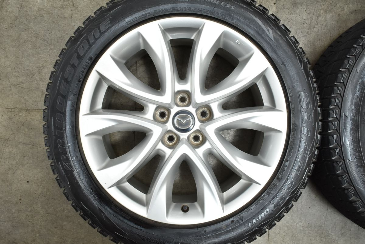 程度良好品 マツダ CX-5 純正19in 7J 50 PCD114.3 ブリヂストン ブリザック DM-V1 225|55R19 ノーマル戻し CX-8 流用