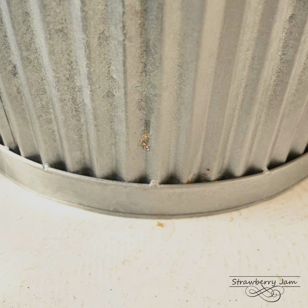 L3612-36 英国アンティーク ブリキ バケツ ジャンク 鉢 ガーデニング 鉢カバー イギリス STEELWINDOWSANDDOORS_COM