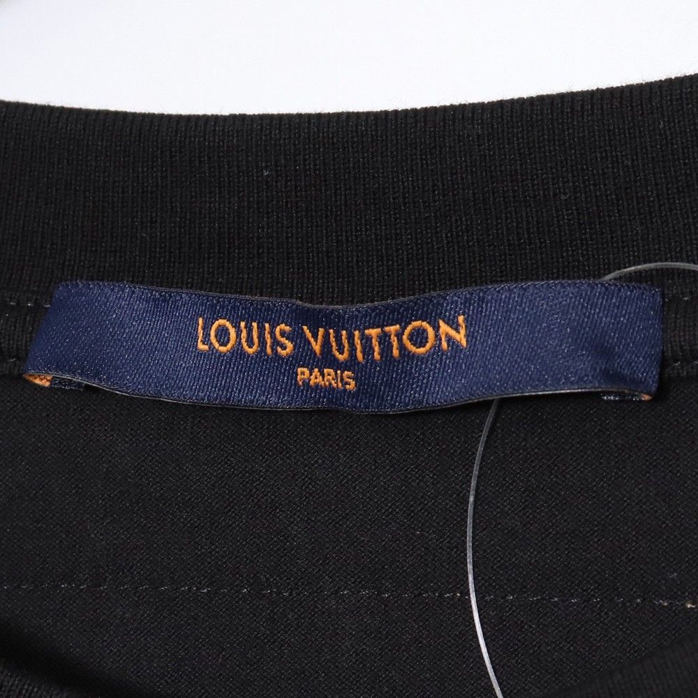 美品 ルイヴィトン LVフェードプリンテッドロングスリーブTシャツ ブラック M LOUIS VUITTON LVフェードプリンテッドロングスリーブTシャツ M