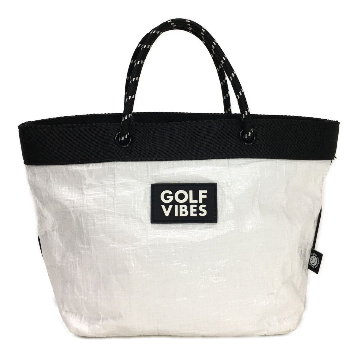 中古 パーリーゲイツ PEARLY GATES カートバッグ ホワイト 白×黒