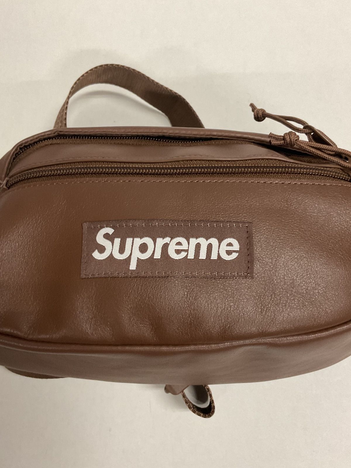 75.【美品】supreme 24FW Leather Waist Bag 