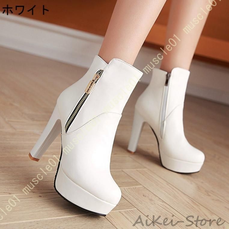 ショートブーツ 厚底