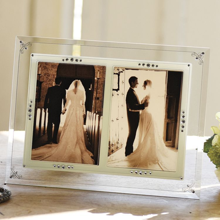 ガラス フォトフレーム サービスL版 2枚用 写真立て 1個 フォトスタンド