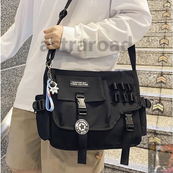 新品未使用】ショルダーバッグ メンズ 大きめ 斜めがけバッグ 帆布 