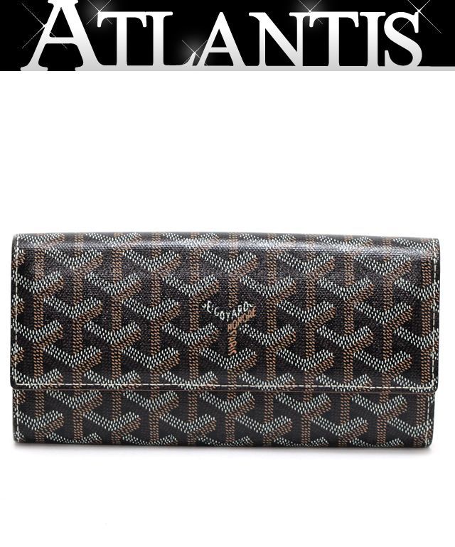 ゴヤール GOYARD ヘリーボーン ヴァレンヌ 長財布 黒 62827