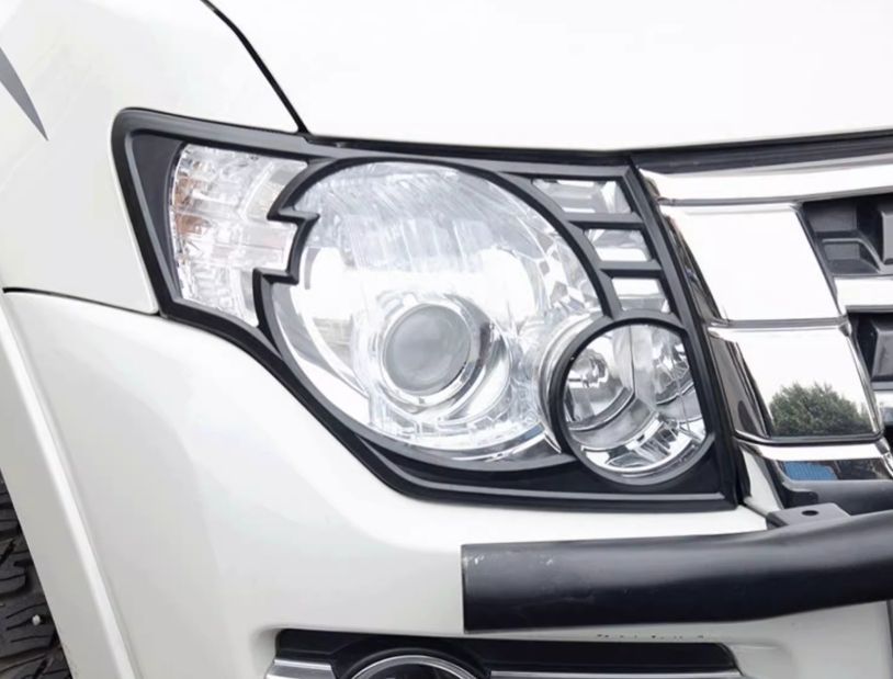 三菱 パジェロ V93V97V87 2色選択 ヘッドライトカバー フロントランプ ガーニッシュ サイド2個セット ABS FFCRYSTALESIA_COM