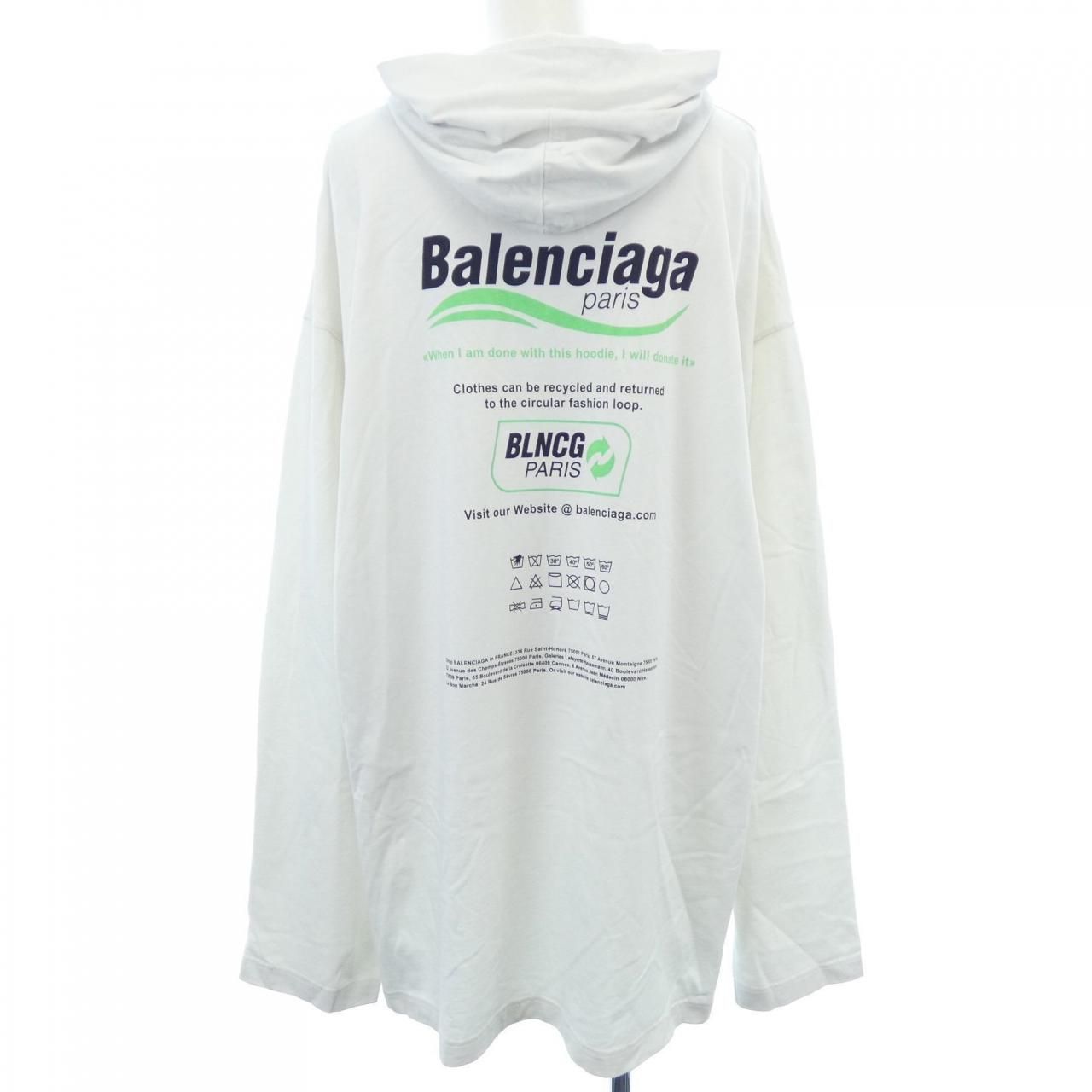 BALENCIAGA バレンシアガ パーカー 白 S 2008824Y0142 バレンシアガ BALENCIAGA パーカー - メルカリ