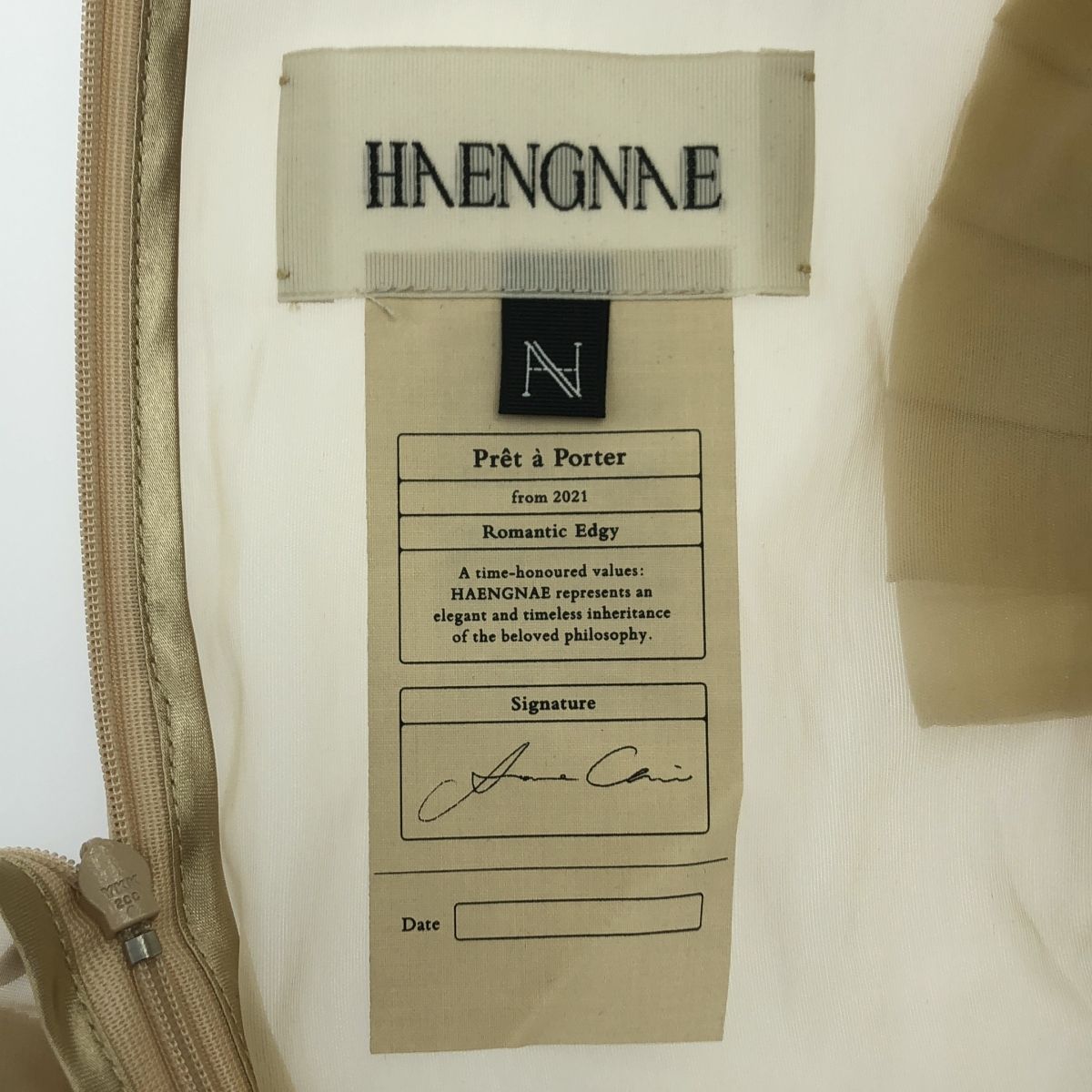 HAENGNAE / ヘンネ | シアー ボリュームスリーブ ブラウス トップス | ベージュ | レディース HAENGNAE / ヘンネ | シアー ボリュームスリーブ ブラウス トップス