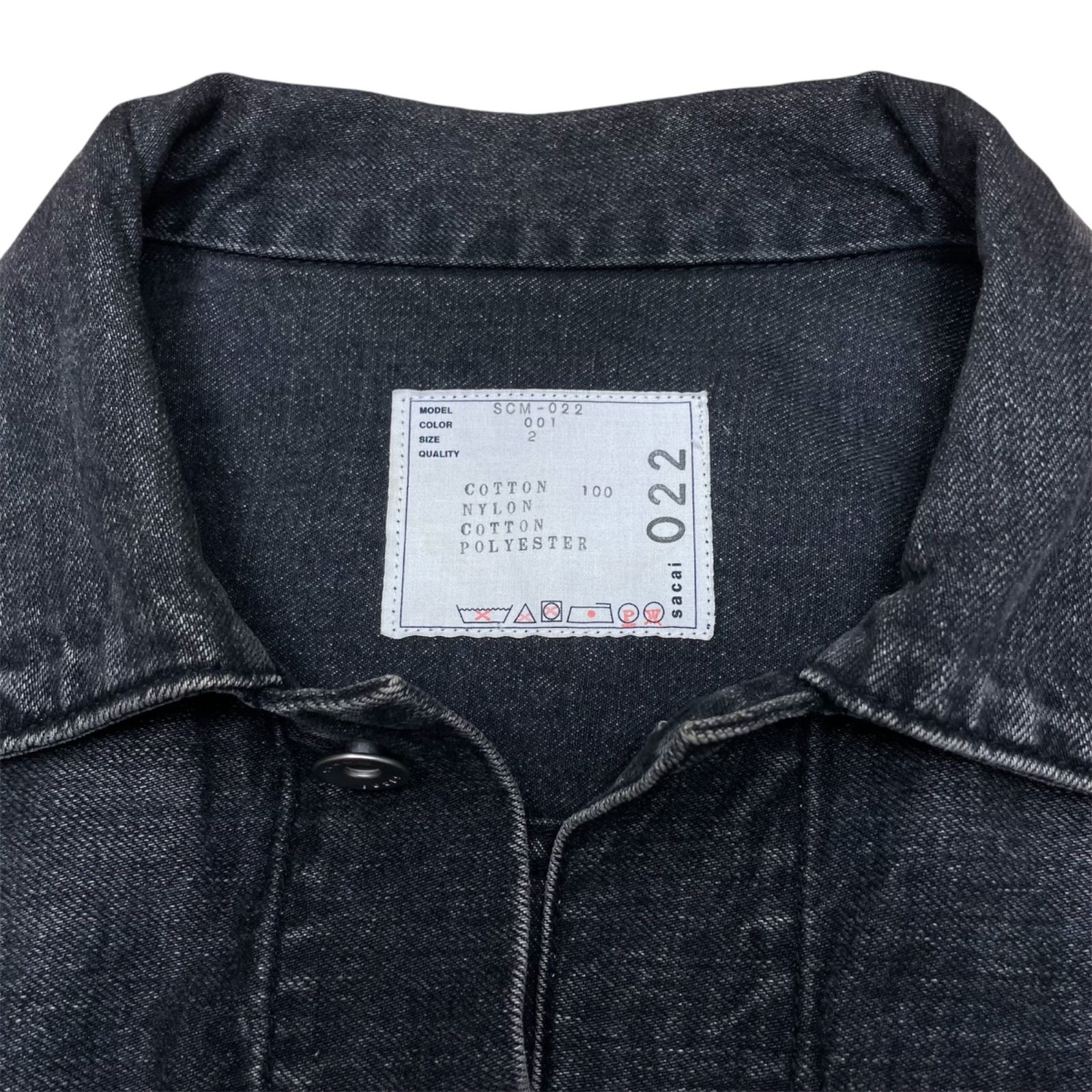 定価:107800円 Sacai Denim x MA-1 Jacket SCM-022 ブラック 2 - メルカリ
