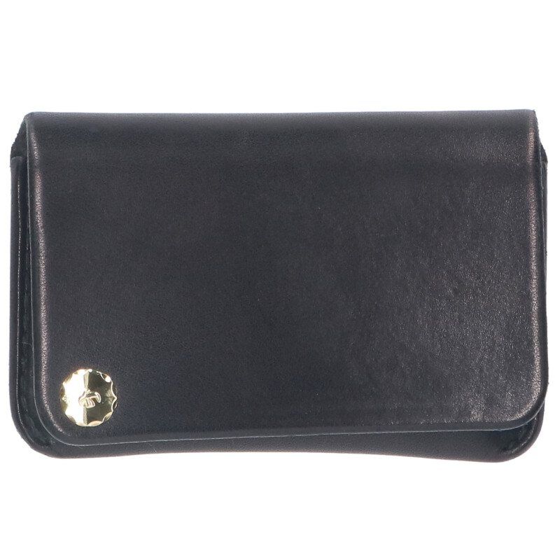 ゴローズ 金メタル付き 黒 名刺入れ メンズ ゴローズ 金メタル付き