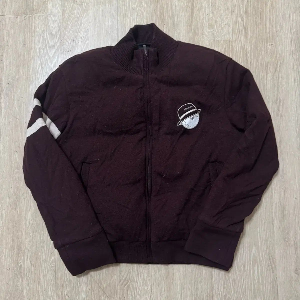 MALBON GOLF マルボンゴルフ レディース ゴルフウェア 防風 ニット ジップアップ アウター L 95