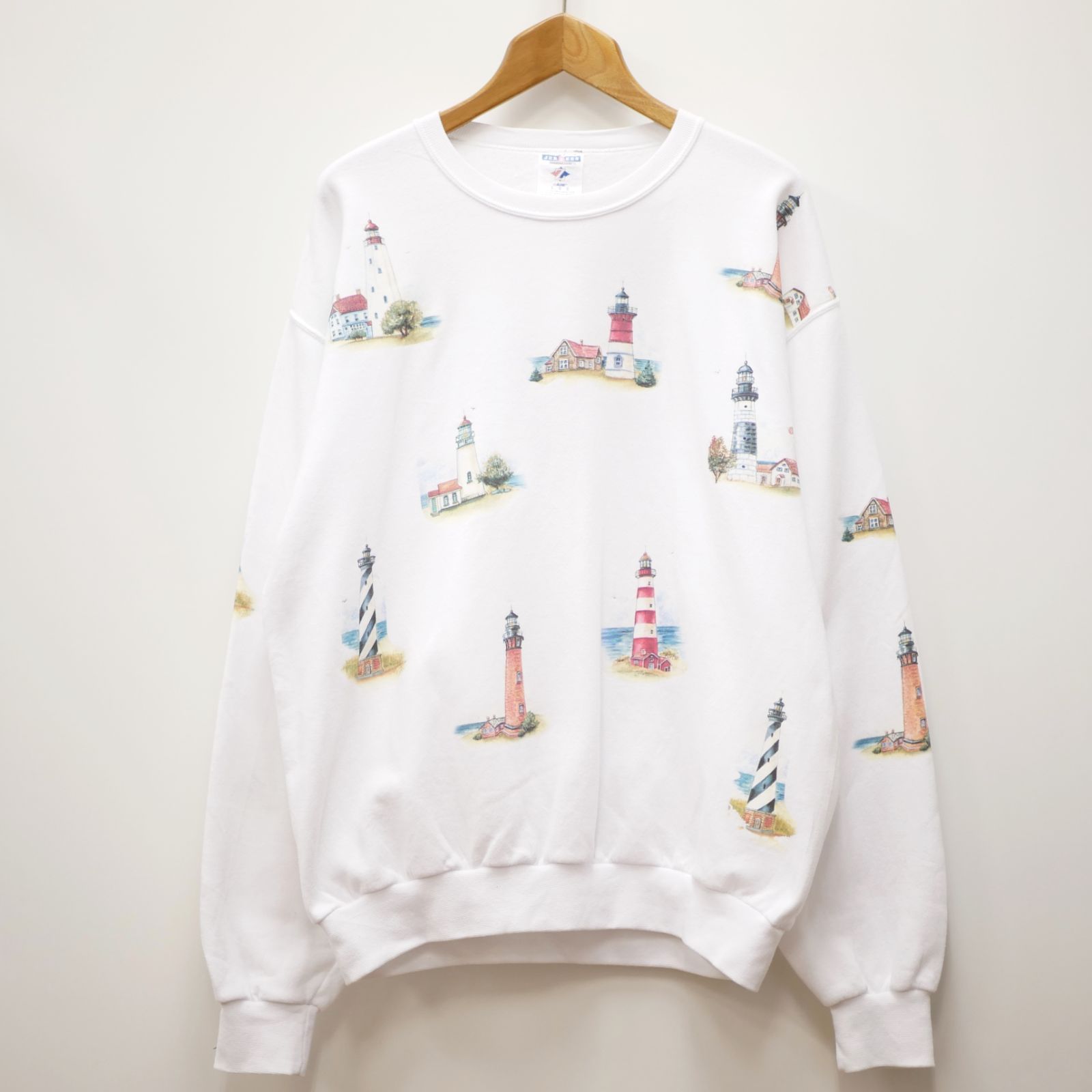 【公式】フジのお歳暮・冬ギフト スウェット ジャージーズ JERZEES 90s 灯台 L 総柄 プリント トップス