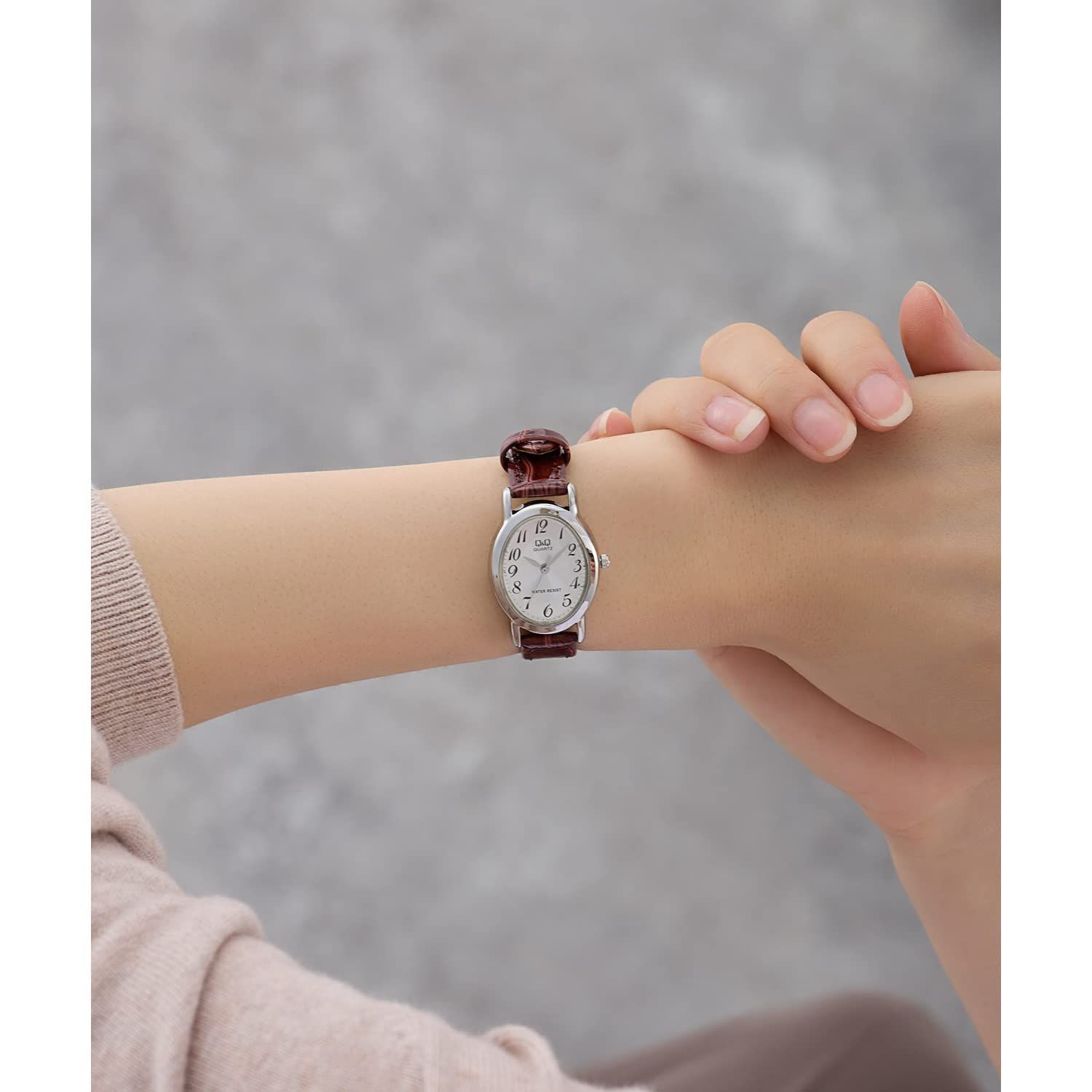 ブラウン レディース VZ 89-304 キューアンドキュー 腕時計 シチズンQ-Q