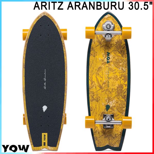 即出荷 YOW|ヤウ SKATE ARITZ ARANBURU アリツアランブル 30.5inc サーフスケート ロングスケートボード ロングボード スケボー オフトレ