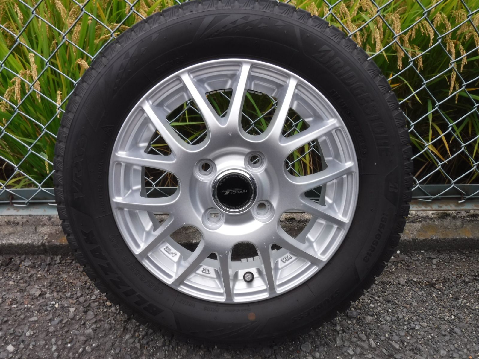 軽自動車 ブリヂストン スタッドレスタイヤ タイヤホイール ４本セット 13インチ ブリザック VRX3 155 65 R13