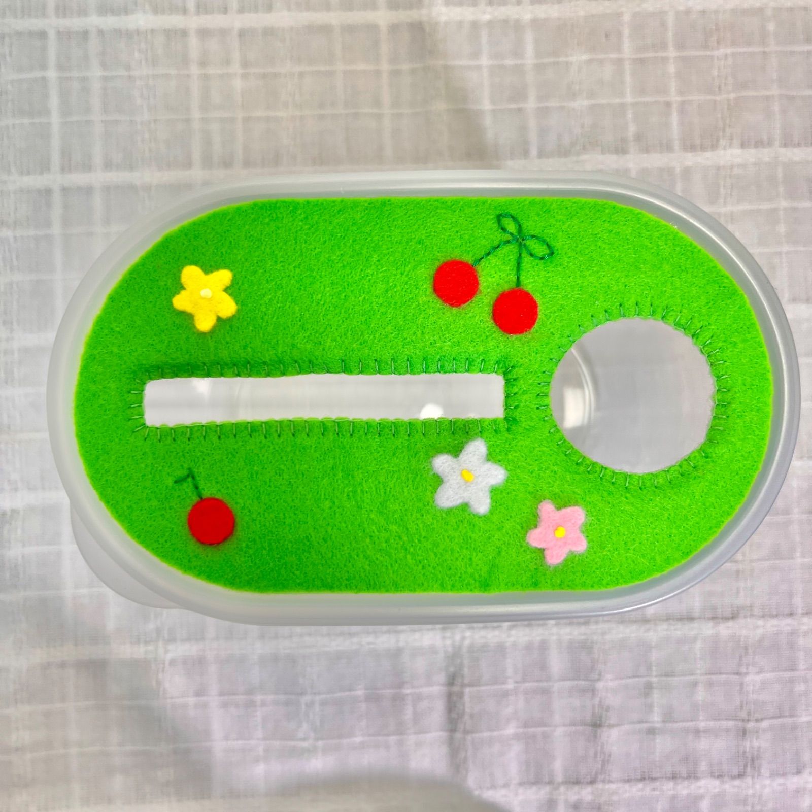 ぽっとん落としセット(さくらんぼ) ハンドメイド 手作りおもちゃ