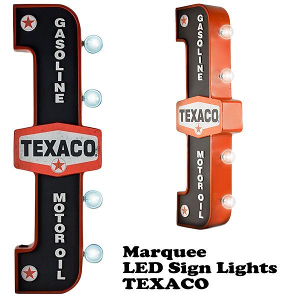 マーキーLEDサインライト TEXACO 【テキサコ 電飾看板】-セール