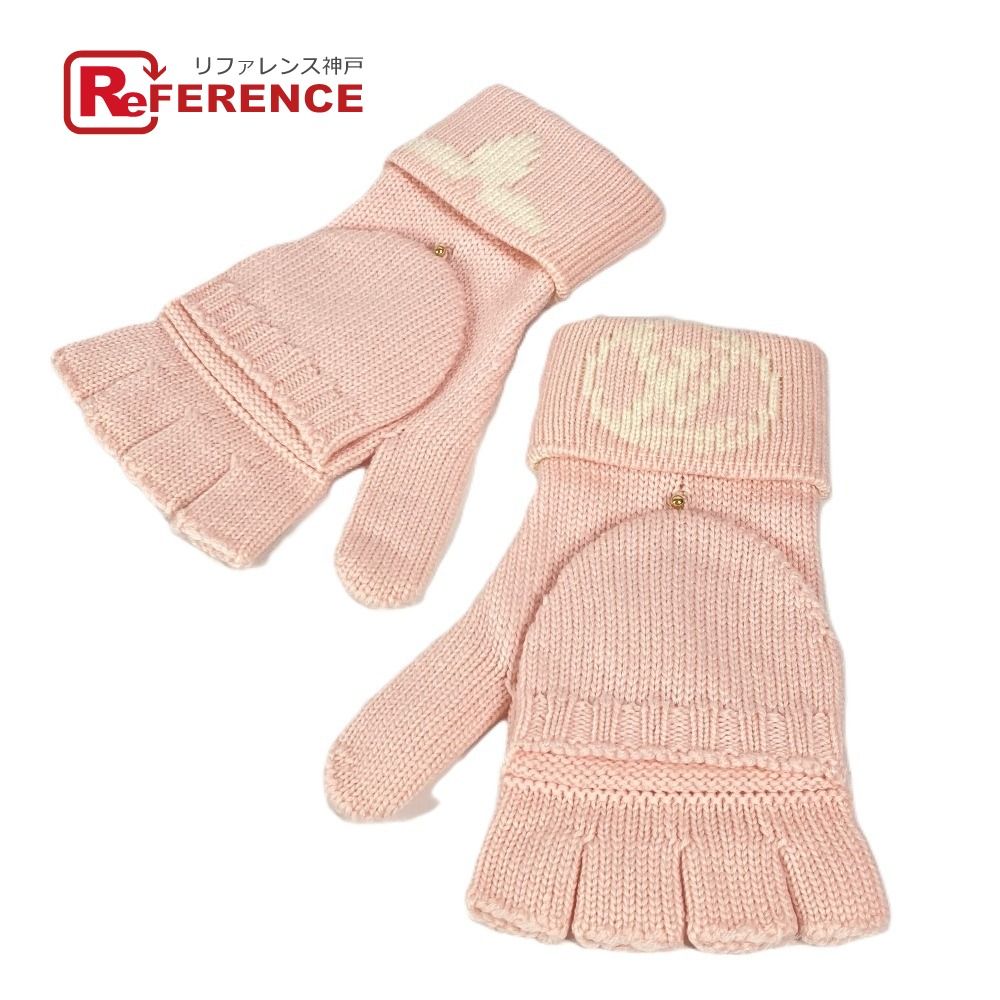 LOUIS VUITTON ピンク ニット手袋 ルイ・ヴィトン 手袋 ピンク