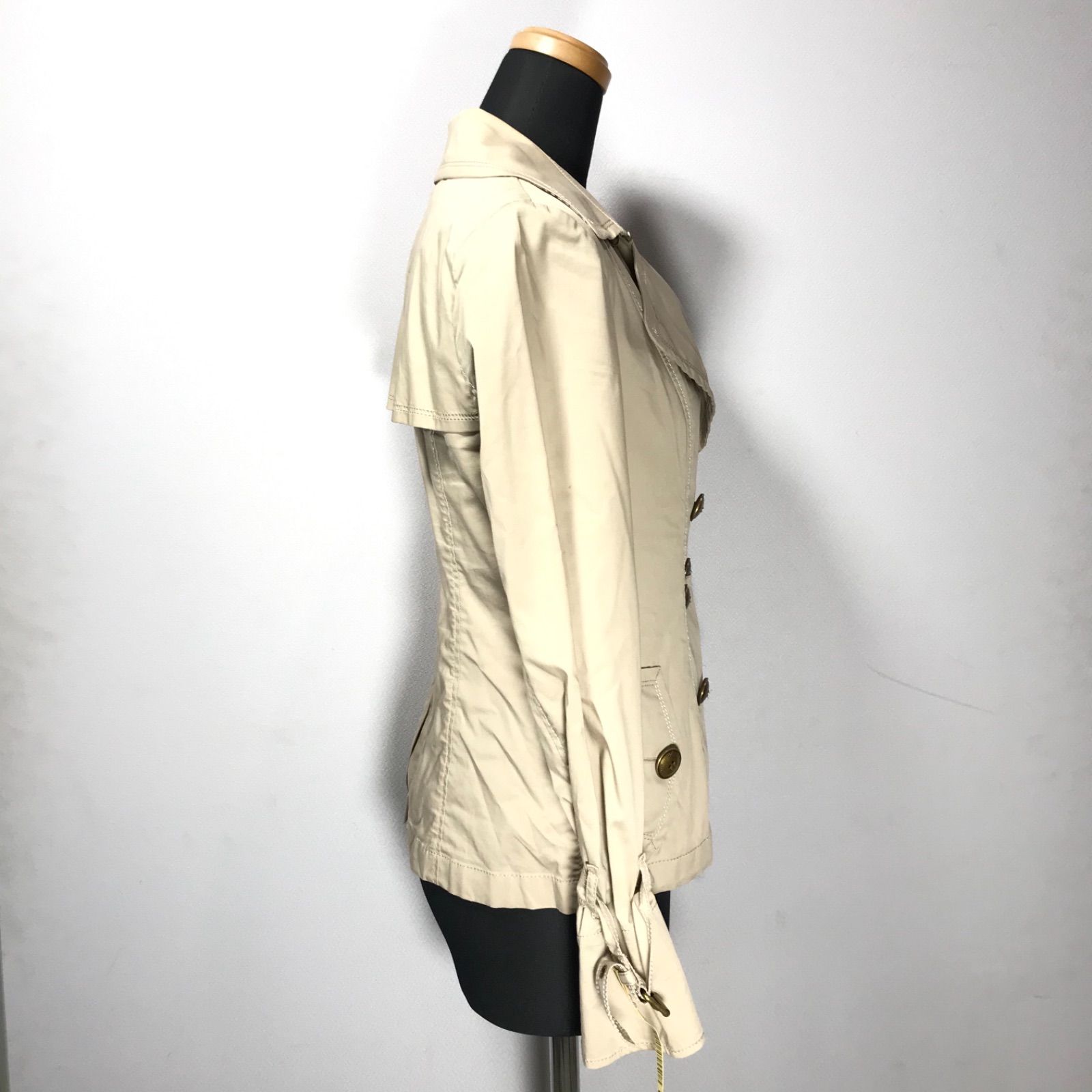 BURBERRY BLUE LABEL ブラック トレンチコート ショート38 BURBERRY