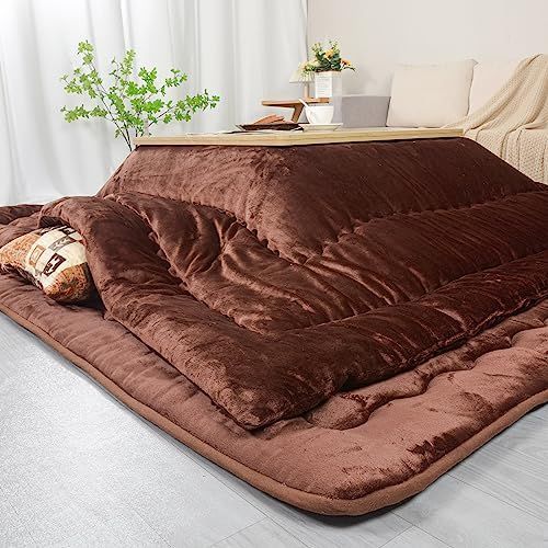 約185x235cm(こたつ掛け布団)_無地 ブラウン JEMAジェマ こたつ布団 こたつ厚掛け布団 掛け布団単品 吸湿発熱 中空綿 ふわふわ感触フランネル生地 無地 約１８５ｘ２３５ｃｍ ?方形 洗える ブラウン