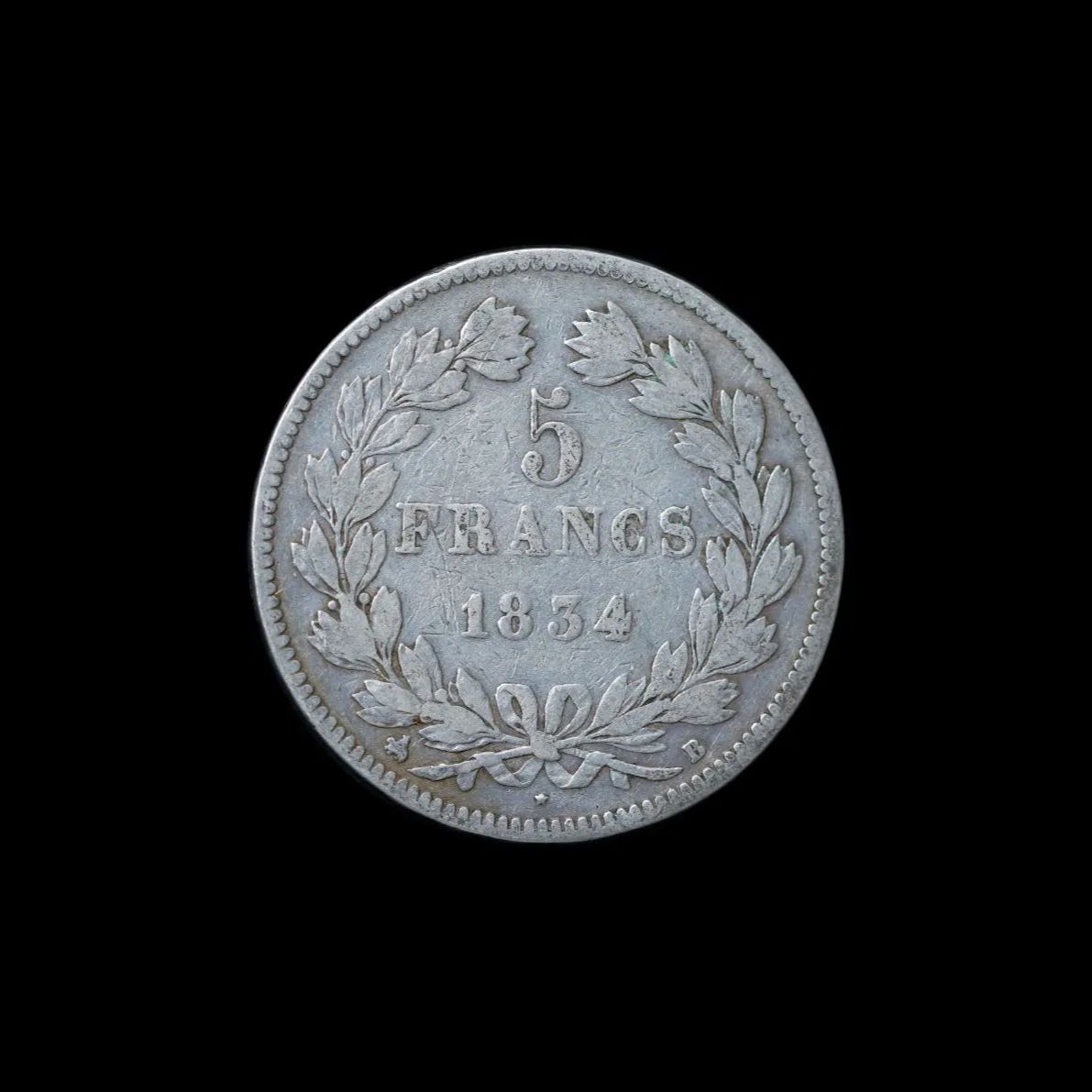 France フランス ルイフィリップ1世（1830~48）5Francs1834年 5フラン