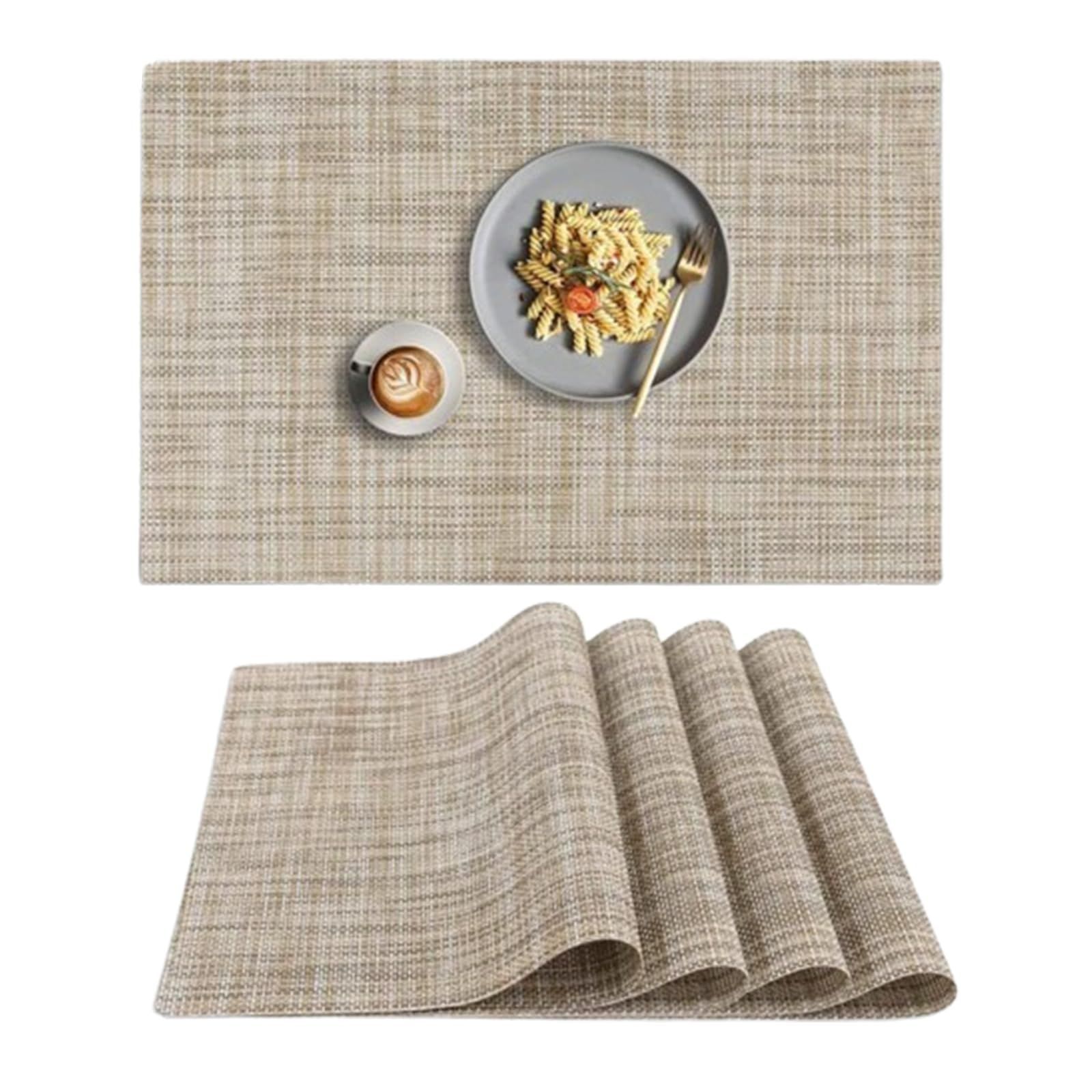 北欧 四角 おしゃれ 方型 防水 ビニール 滑り止め 汚れ防止 PVC 断熱 保護 セット お手入れ簡単 拭き取り テーブルマット 食卓飾り 雰囲気 ランチョンマット 調理台 食卓 Senteria 家庭用 45 30 cm マスタード