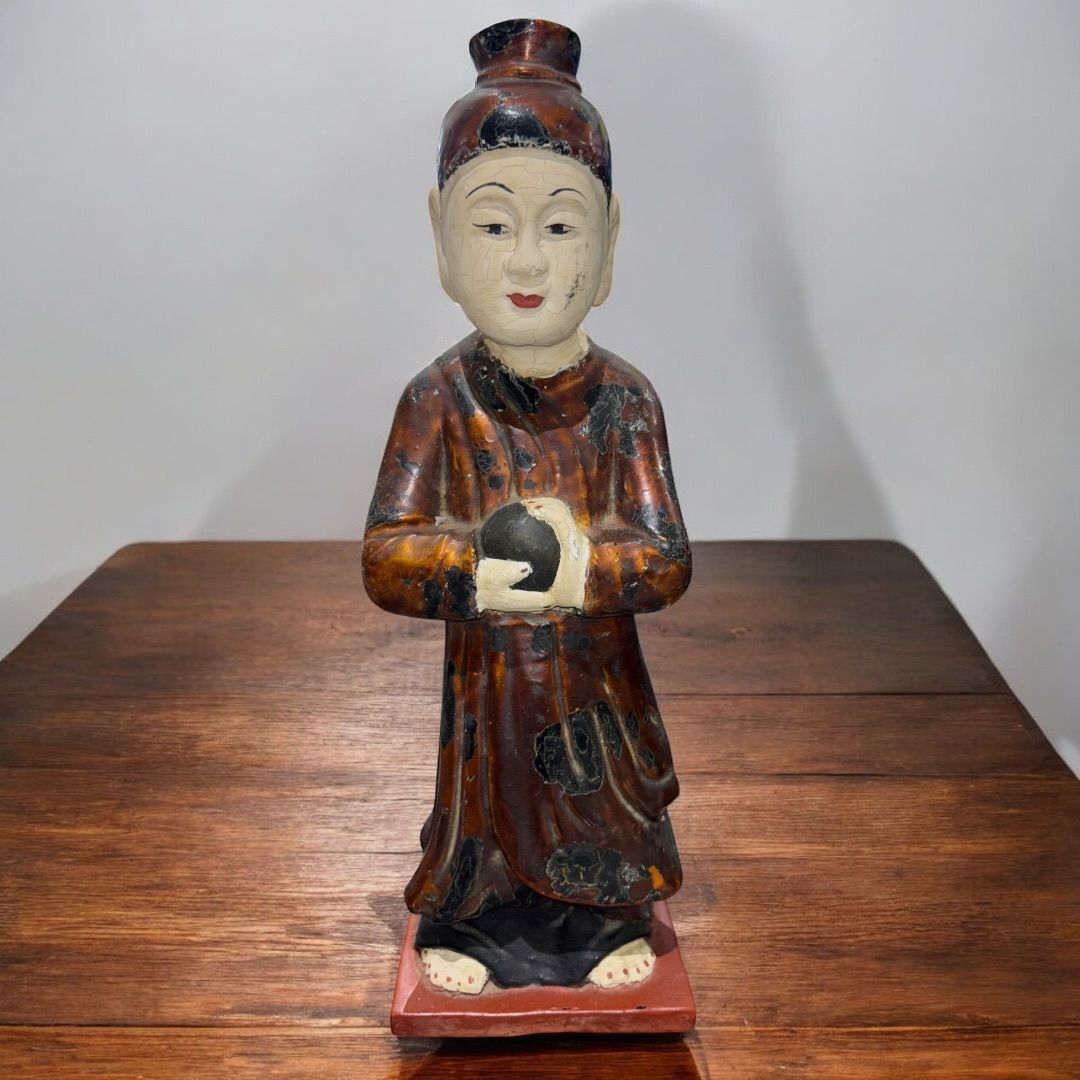 Y リユース 中国 置物 人物 アンティーク 人形 美術品 インテリア S
